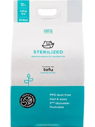 наполнитель комкующийся для стерилизованных кошек, 12 л.