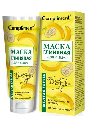 Compliment Маска для лица с желтой глиной, бананом и гуавой