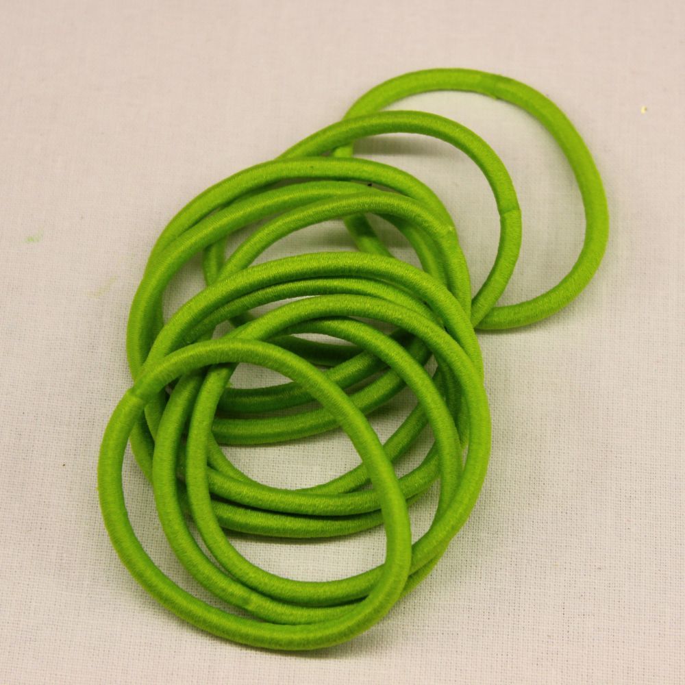 `Резинка для волос бесшовная, диаметр 50 мм, цвет 01 зеленый