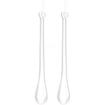 Подвеска «Изящная капля» 20 см (набор 2 шт), Прозрачный
