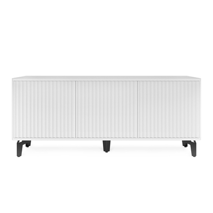 Тумба под телевизор на ножках ROYAL 5041 эко (Белый-Черный)