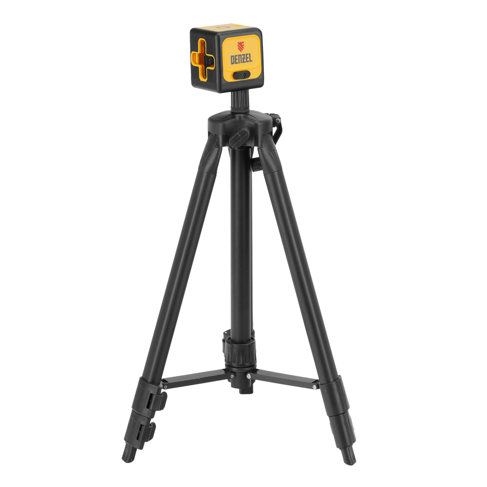 Лазерный уровень DQB-T, 30 м, зеленый луч, батарейки, штатив Denzel