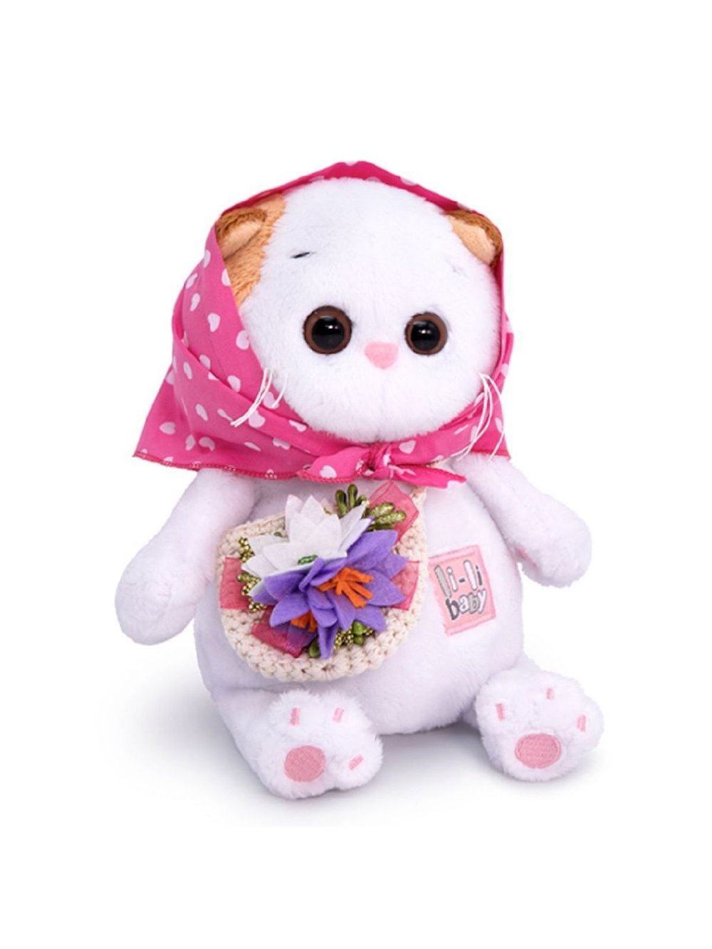 Мягкая игрушка Ли-Ли Baby в косыночке и с корзинкой 20см