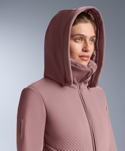 Oysho Водонепроницаемый облегающий эластичный горнолыжный комбинезон, фиолетово-розовый