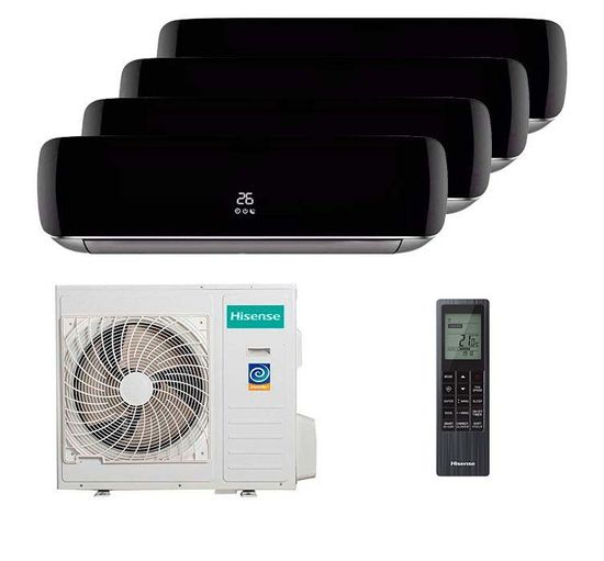 Мультисплит система на 4 комнаты Hisense AMS-09UW4RVETG00(B) x 4 / AMW4-27U4RJC