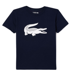 Детская теннисная футболка Lacoste Boys SPORT Tennis Technical Jersey Oversized Croc T-Shirt - navy blue