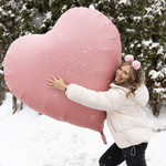 Сердце 68" Светло-розовый, Сатин Fl