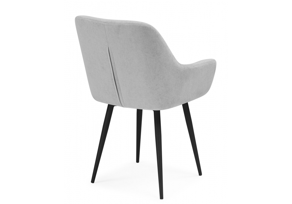 Стул на металлокаркасе Woodville Флюид светло-серый (zd 960), черный