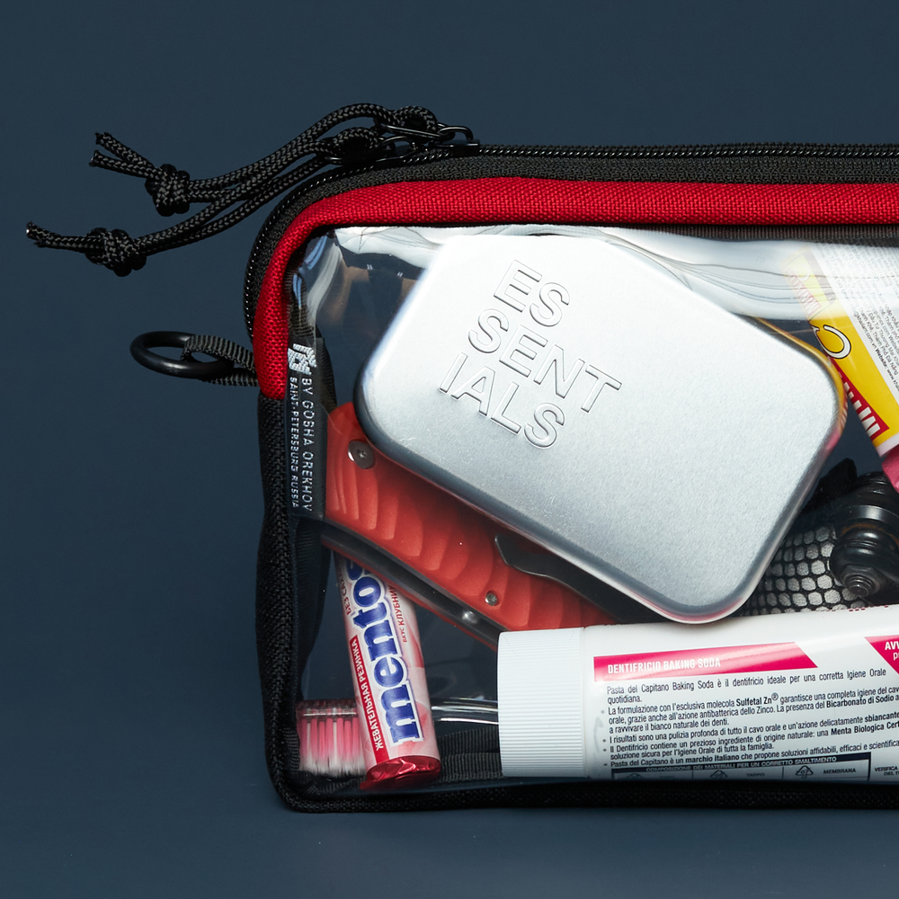 Transparent Case GO box черный/алый/темно-серый