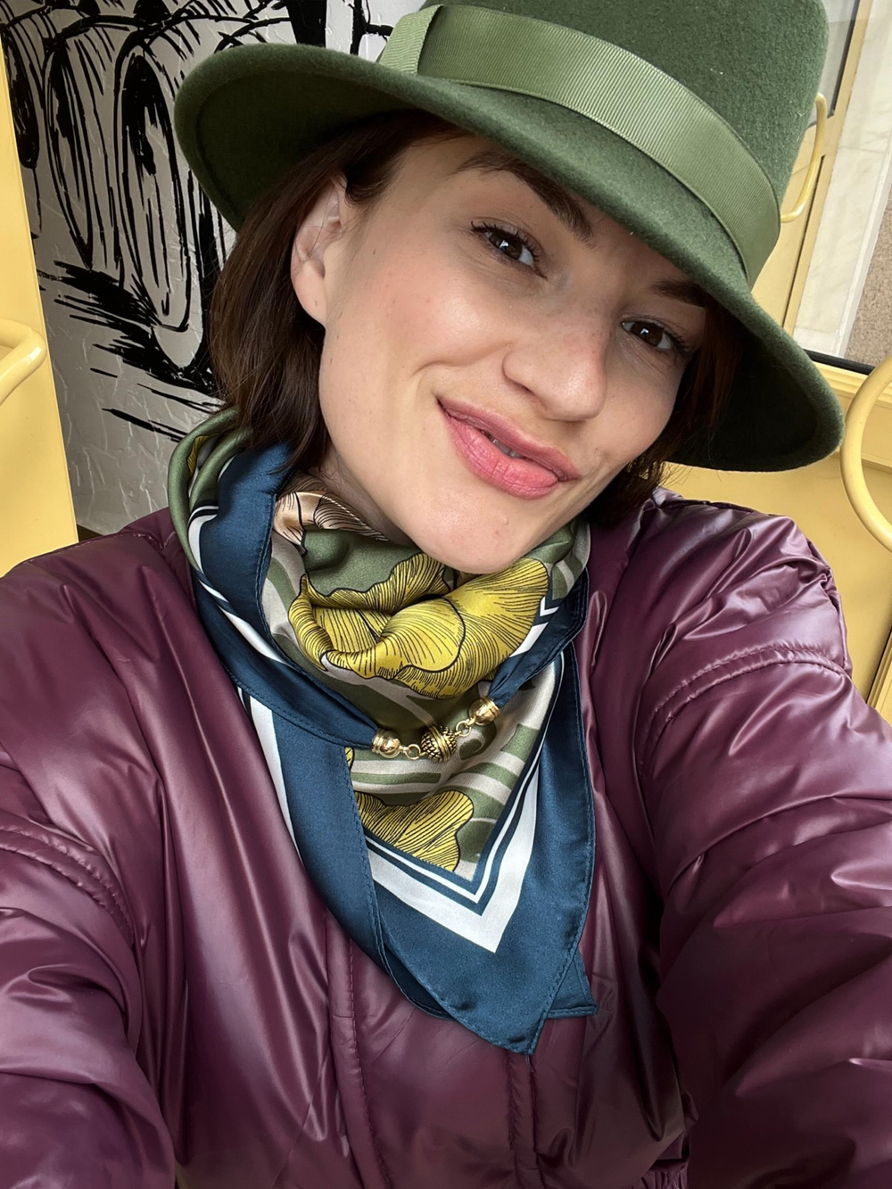 Федора с полями вниз фетр лесной