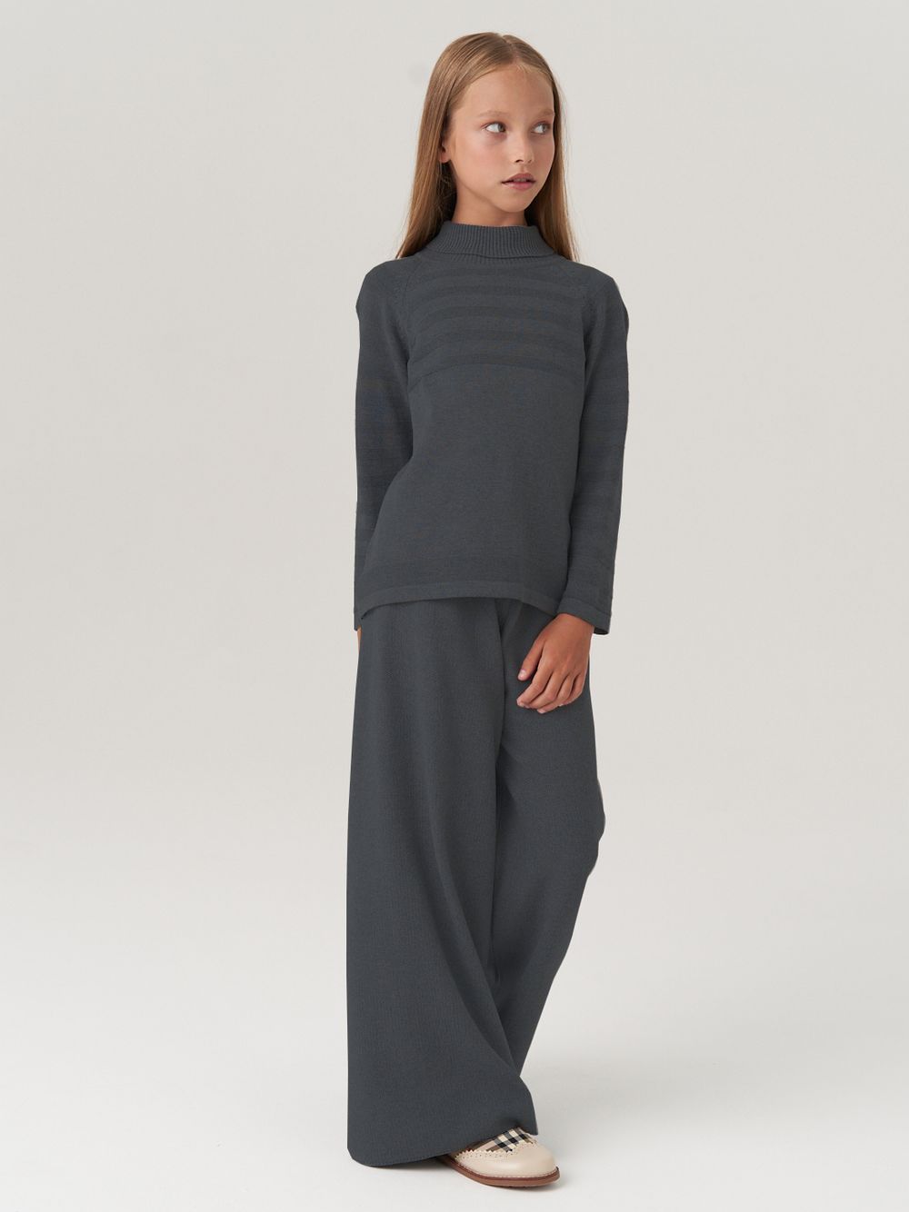 Водолазка в школу для девочки AT743  темно-серый