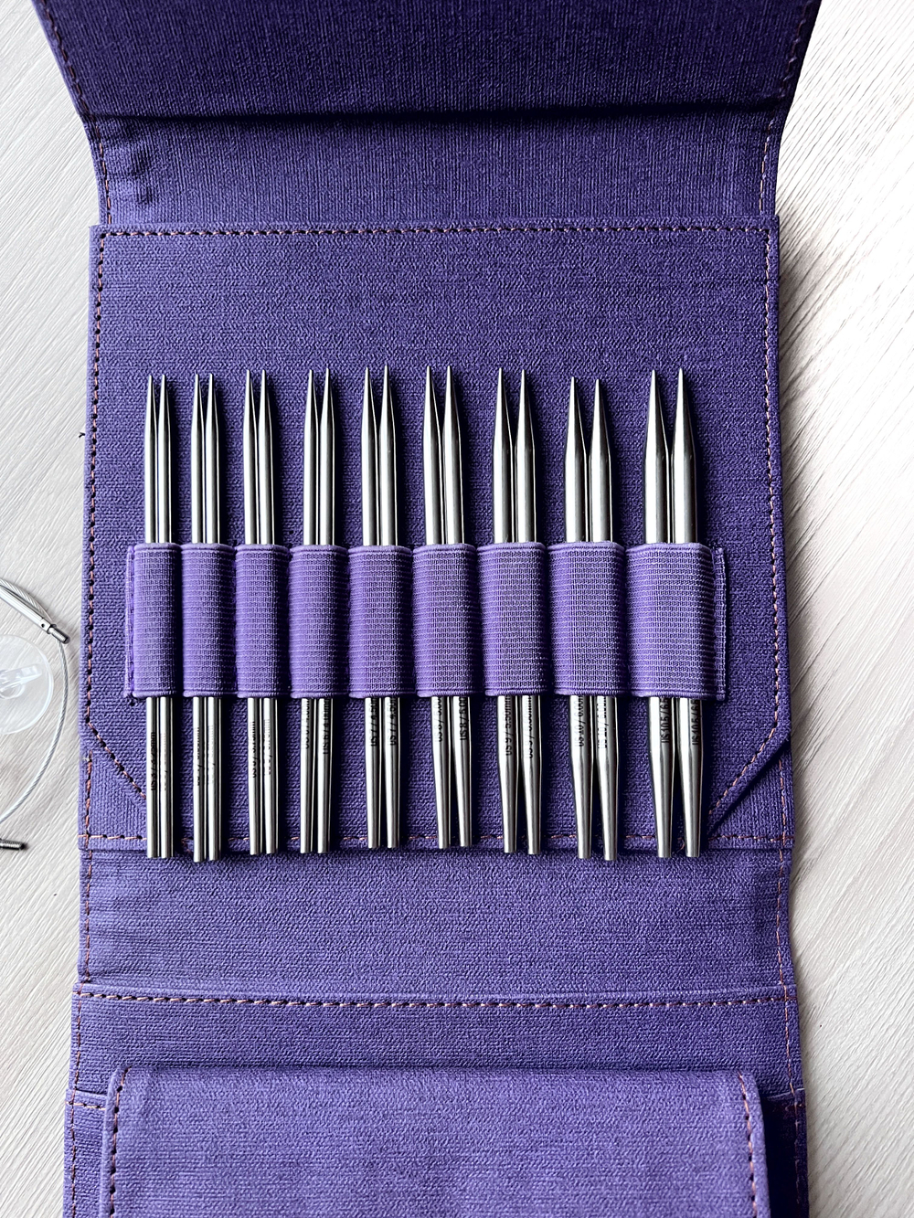 Набор съемных укороченных спиц 9см/9пар Flight Standard Purple Lykke