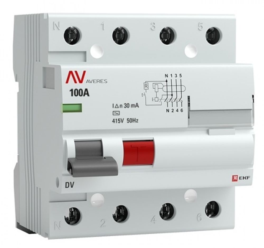 УЗО  EKF rccb-4-80-30-ac-av