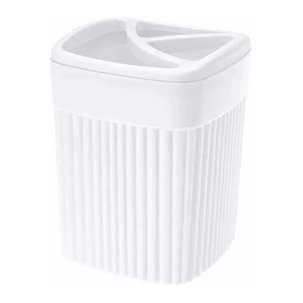 СТАКАН ДЛЯ ЗУБНЫХ ЩЕТОК VELVET 90х119ММ, 0,65Л (Белый)