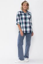 Рубашка Аланта (бело-синяя) Б14035-18М LT Collection