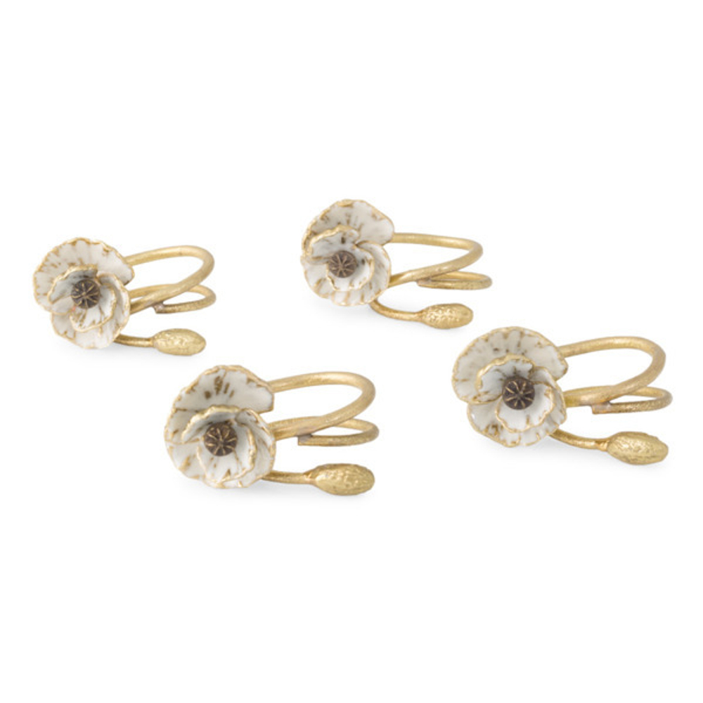 Кольца для салфеток 4шт 11см Michael Aram Анемоны 11см