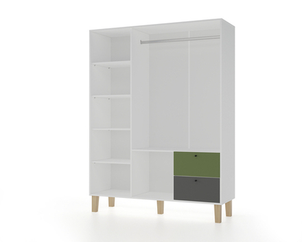 Шкаф МАМА STORY Овалы 149, Белый