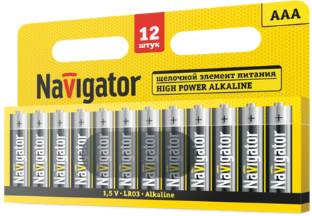 Элемент питания Navigator 95 160 NBT-01 (AAA LR03 BP12)