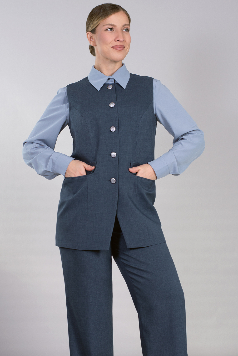 Жилет женский 4416АП, Темно-серый #479ТСе064416АП