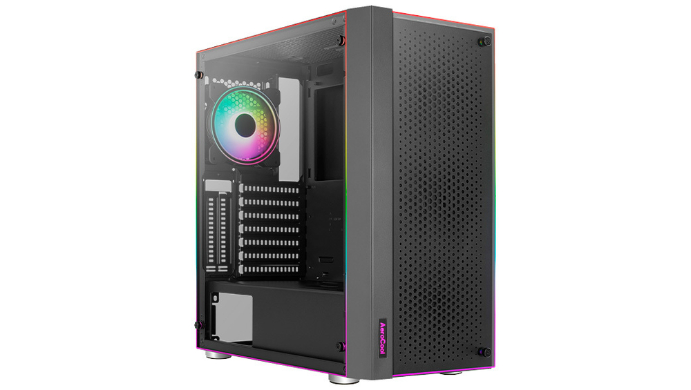 Корпус Aerocool Skribble-G-BK-v1 Black Mid Tower (4711099472888) без БП