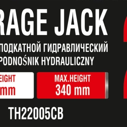 Домкрат гидравлический RF-TH22005CB подкатной 2т с вращающейся ручкой (h min 140мм, h max 340мм) ROCKFORCE