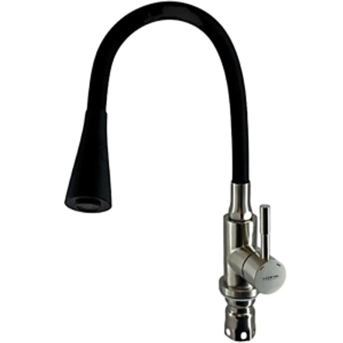 Смеситель кухня (гибким изливом /серый)OUTE