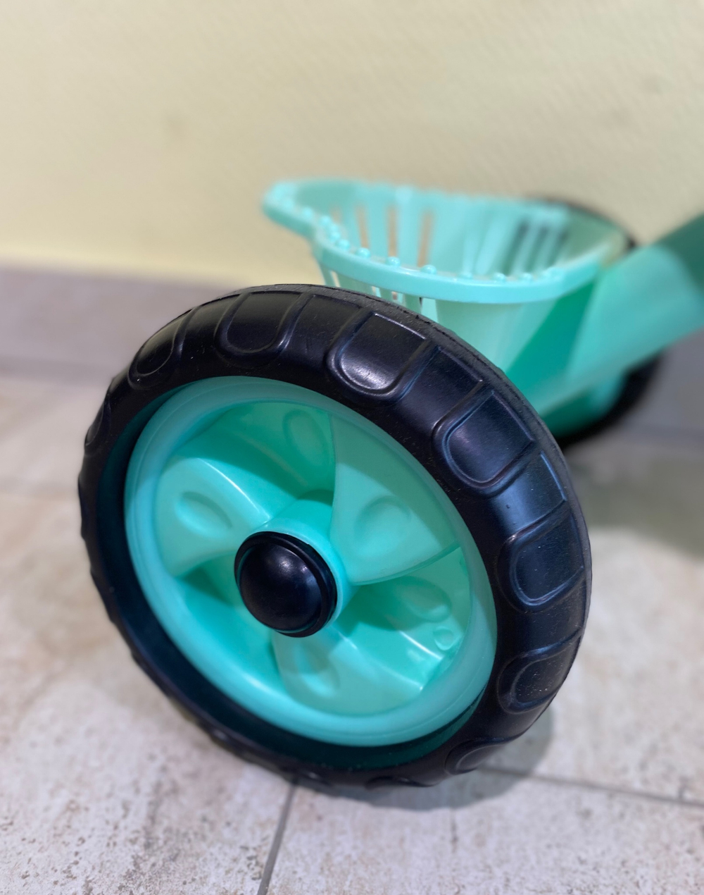 Велосипед 3-х колесный (баг., корзина, пласт. колеса) арт. Sl-001 Мятный, 36005