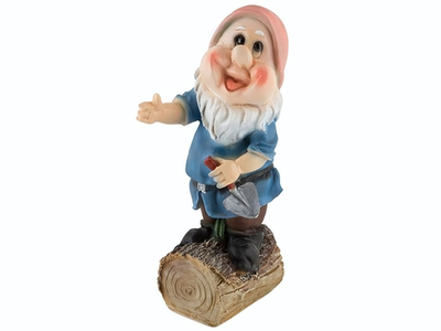 Фигура садовая "Гномик малый с лопатой" 32см