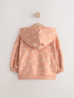 Толстовка с капюшоном на молнии для девочки Next E53-970, Персиковый