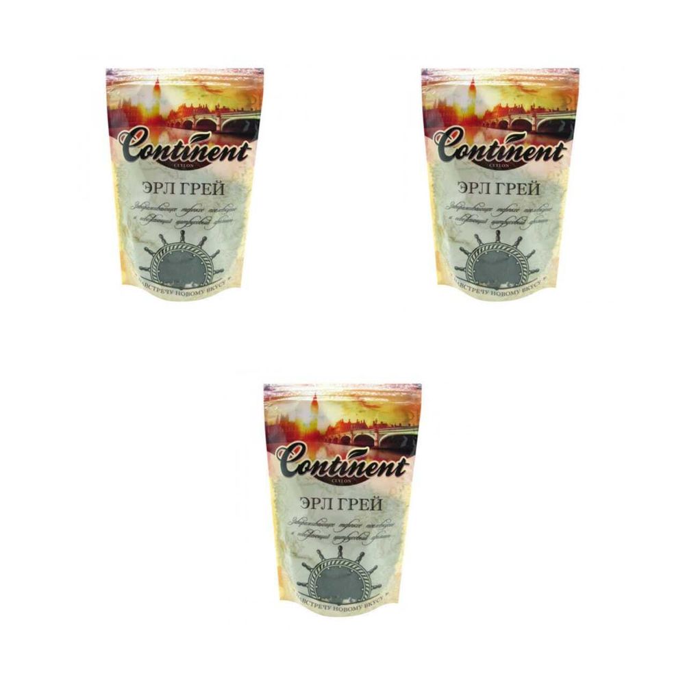 Чай черный Black Dragon Continent Ceylon Эрл Грей 80 г, 3 шт