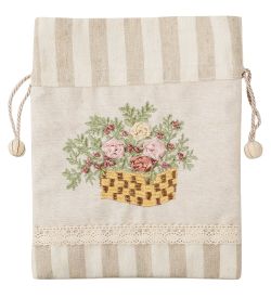 LK-21 Мешочек из льна «Садовые цветы»