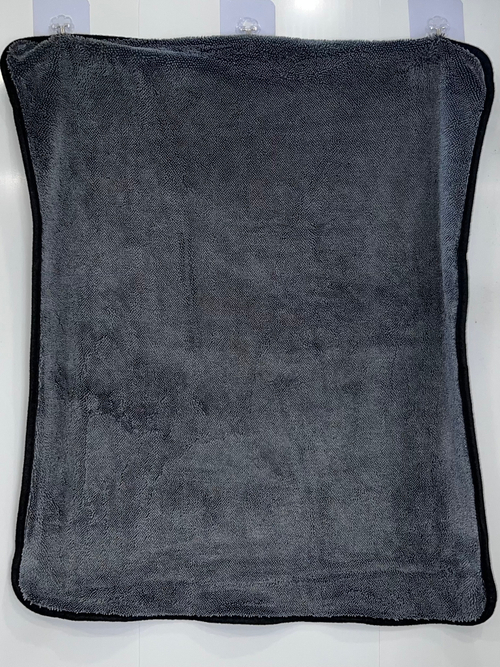 НЕТ - E-01 XX / Мягкое полотенце из микрофибры для чистки автомобиля (серый) 60x50 см (за 1 шт.)