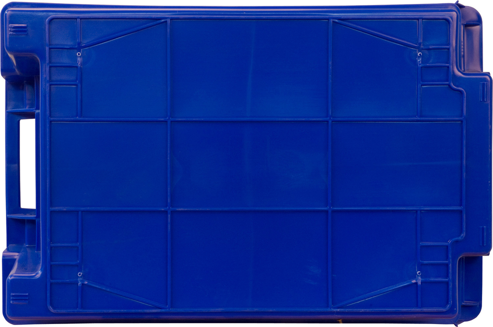 Ящик сплошной 600×400×200 мм, объем 35 л., арт.: 206, синий, код: 02263