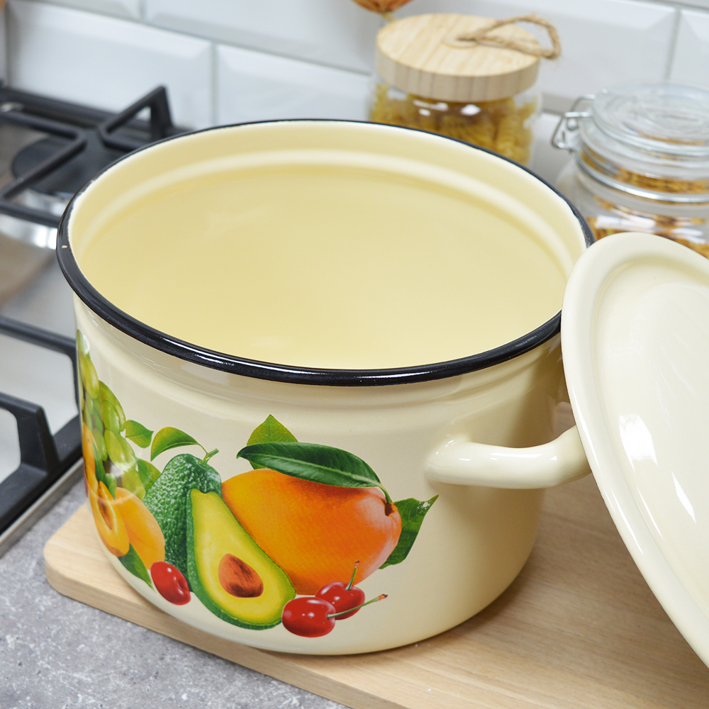 Кастрюля 4л цилиндрическая с рисунком 21534