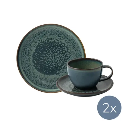 Like. by Villeroy&Boch Кофейный набор «Крафтовый Бриз» на 2 персоны (6 предметов) 19-5167-1300 + 19-5167-1310 + 19-5167-2640
