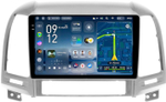 Магнитола для Hyundai Santa Fe 2 CM 2006-2012 (рамка серебро) - Teyes CC4-PRO монитор 9.5" 2K QLED на Android 13, Snapdragon 778G, AI, CarPlay, DSP, 4G SIM-слот