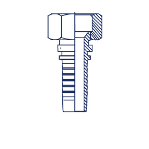 Фитинг DN 16 DKI (Г) 27x1.5 (накидная гайка)