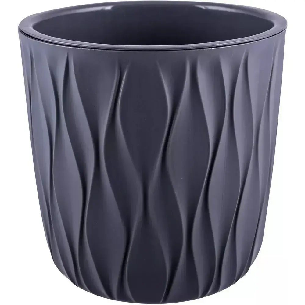 Горшок для цветов с дренажной вставкой Desert 3,6л (d182, h177мм)(серый)