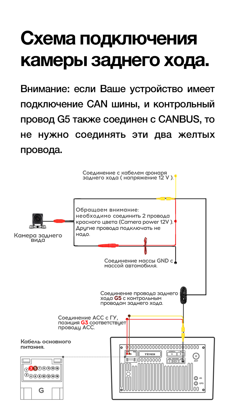 Камера заднего\переднего вида (кубик на ножке) - Teyes AHD 1080p, 170" Sony MCCD