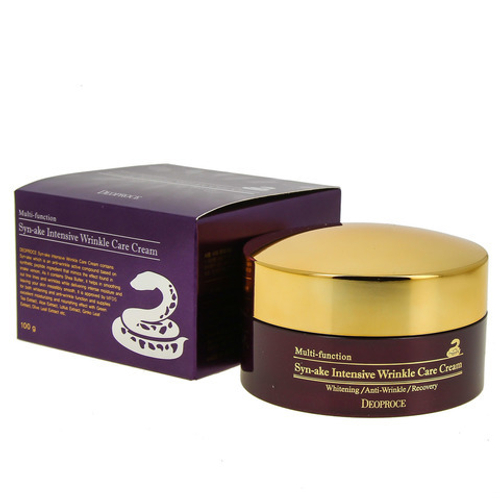 Deoproce Syn-Ake Intensive Wrinkle Care Cream многофункциональный интенсивный крем с пептидом змеинного яда (эффект ботокса) против морщин для зрелой кожи