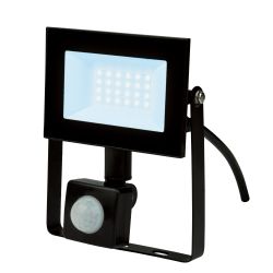 ULF-F62-30W-6500K SENSOR IP54 200-240В BLACK Прожектор светодиодный с датчиком движения и освещенности. Дневной свет 6500K. Корпус черный. TM Uniel