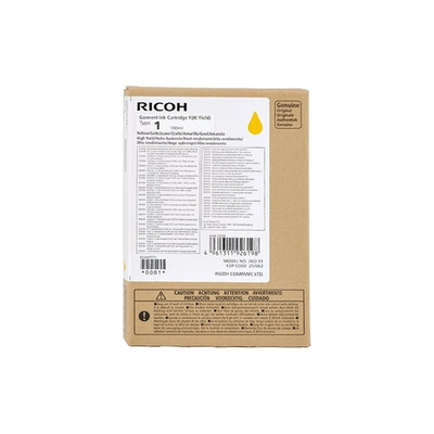 Чернила текстильные Ricoh 257077 тип 1 для Ri100 желтые (100мл.)