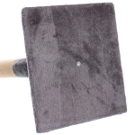 Когтеточка на подставке «Счастливый хвост!, цвет серый, 30*30*42см / d-6см