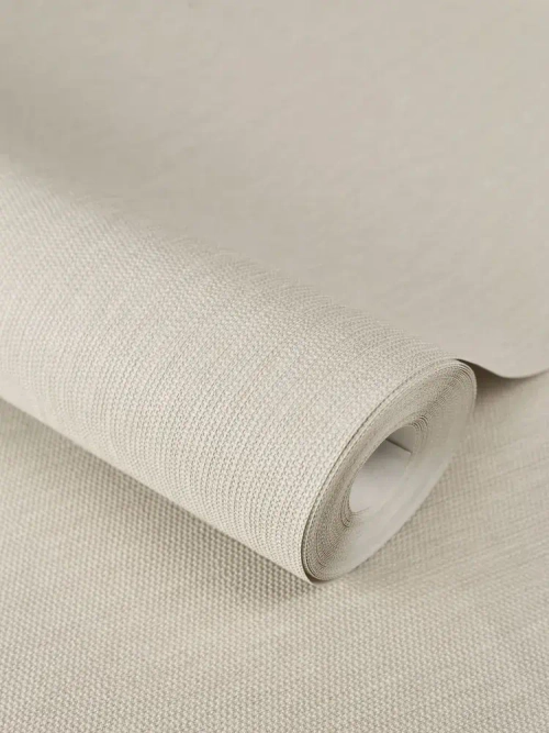 Обои без стыков лен СЕРЫЙ МОККО.28 флизелиновые метровые в зал, гостиную, детскую, кухню 1.06 м на 10.05 м прокрашенные в массе