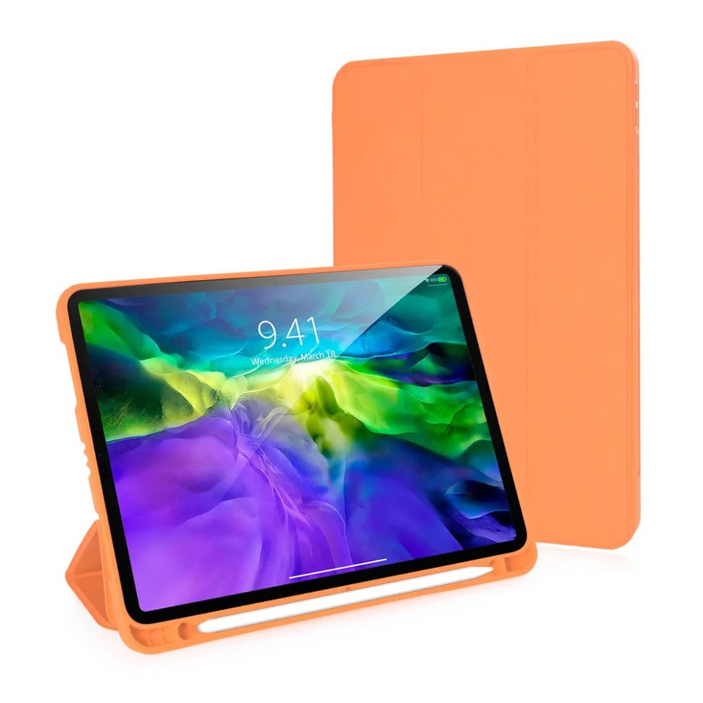Чехол книжка Gurdini Milano для iPad Air 4 10.9"/Air 11" с отсеком для стилуса (pen slot) (Оранжевый)