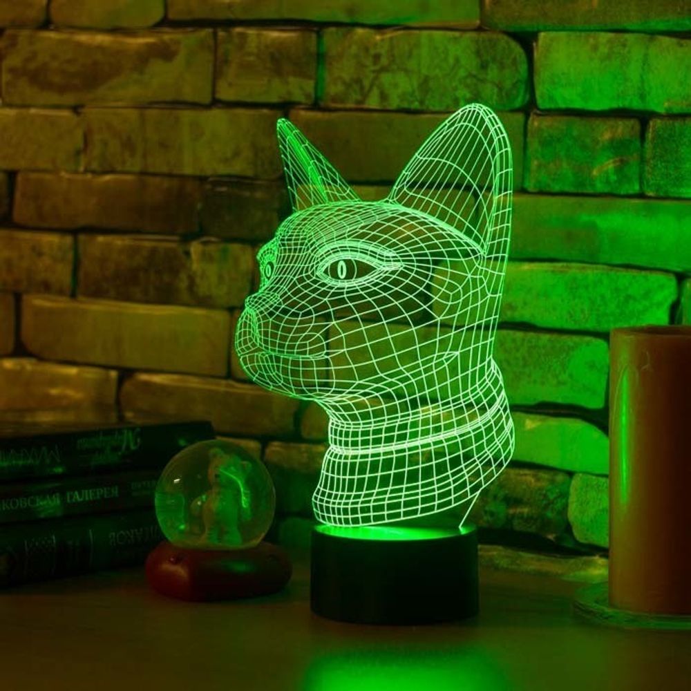 Ночник детский 3D Светильник Египетская кошка