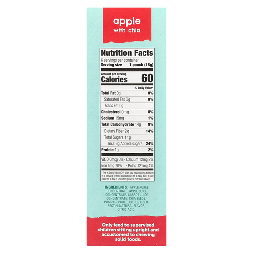 Beech-Nut, Fruti Bites со скрытыми овощами, набор со вкусом, 12 пакетиков по 18 г (0,63 унции)