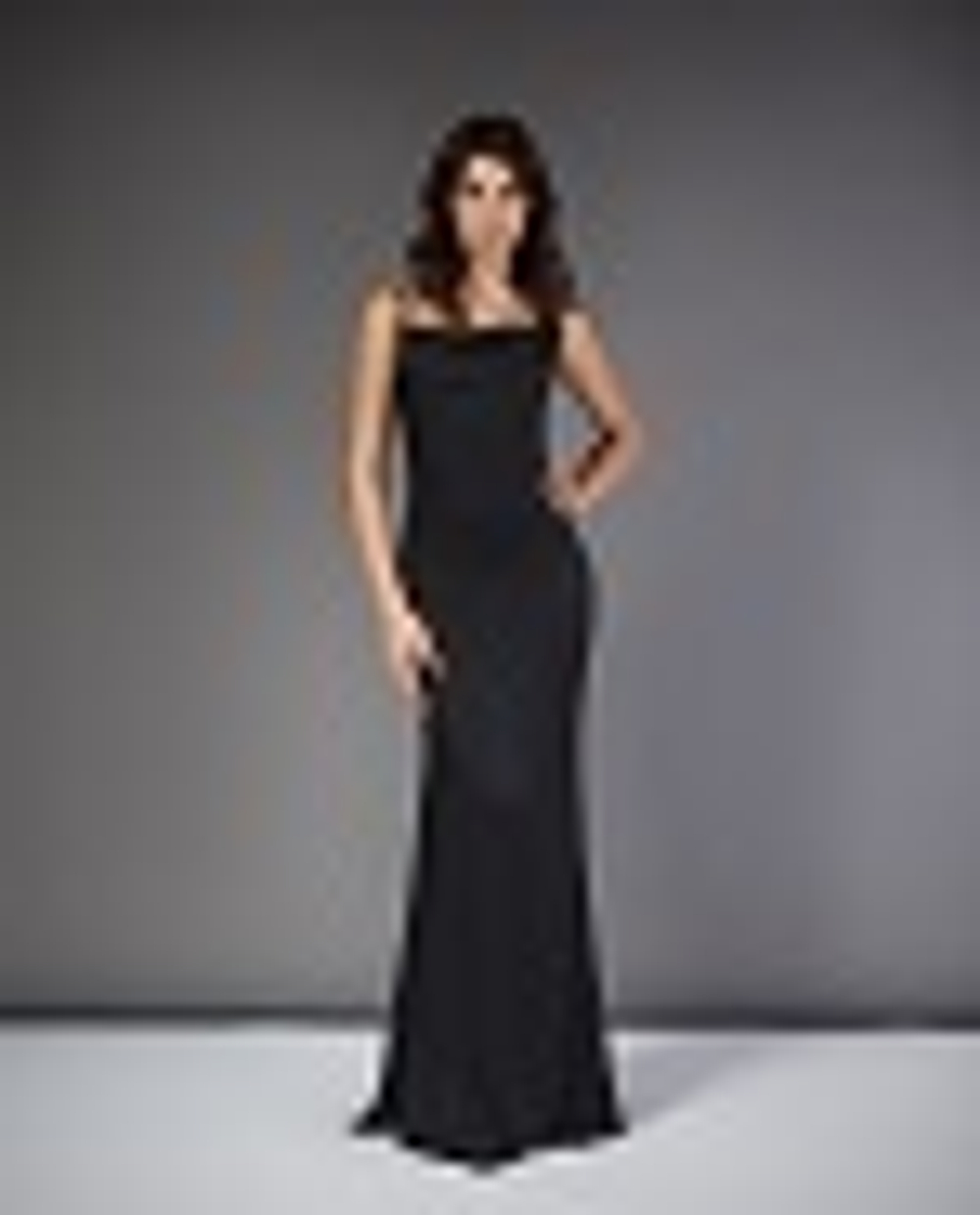 28-19 SS Платье в пол на лямках, черный L