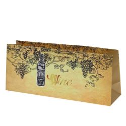 GAEM Пакет подарочный для бутылок (бумага 210г/м2, блок 12шт), L37 W10 H15,5 см, 4в.