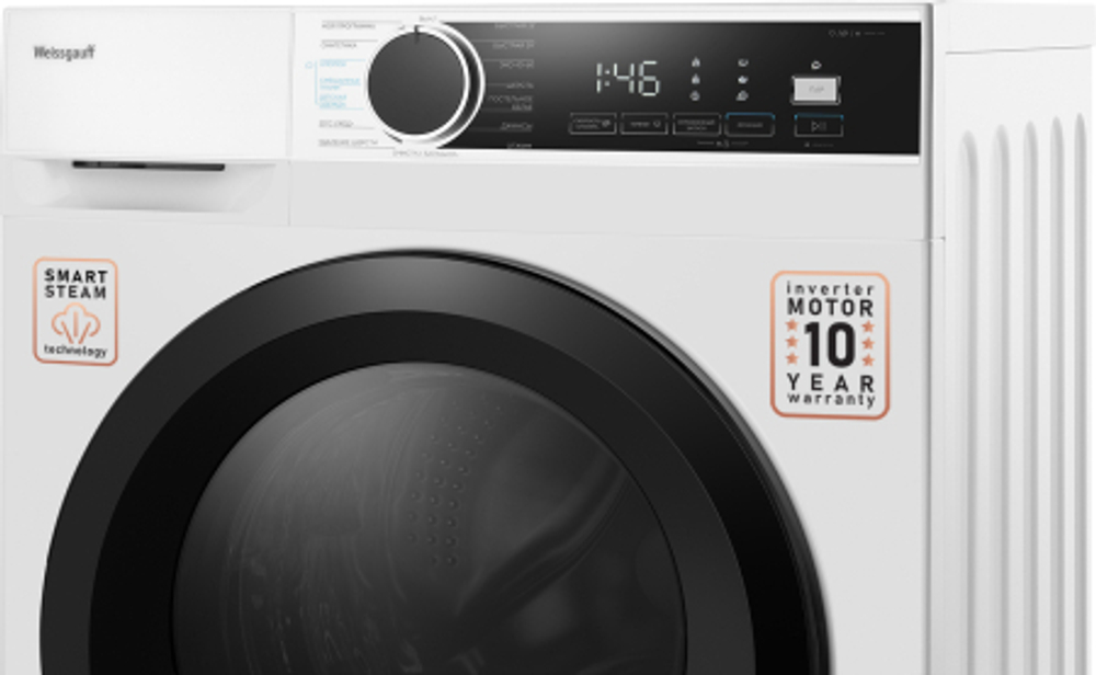Стиральная машина Weissgauff WM 591412 Inverter Steam класс: A+++белый инвертер (434365)